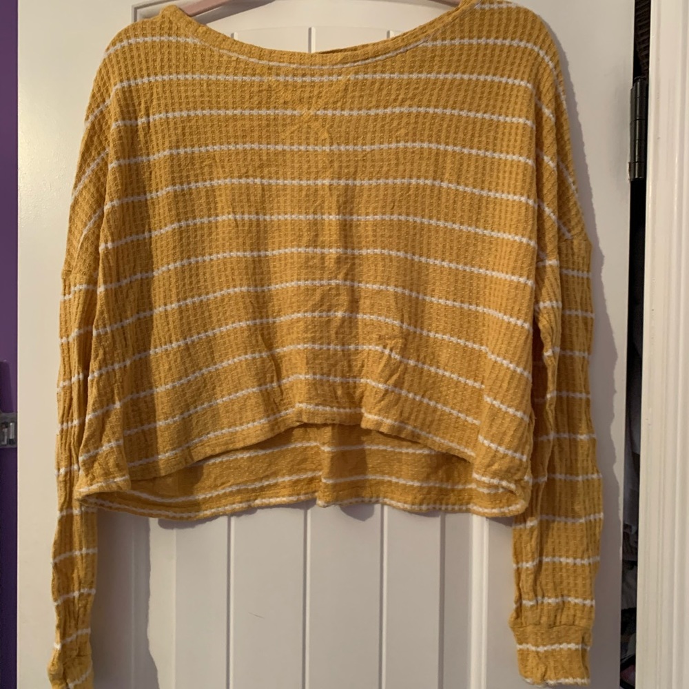 Yellow crop top